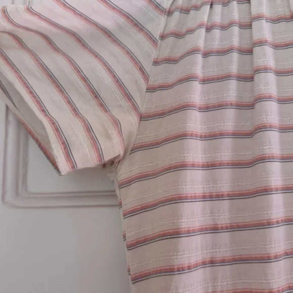 Christy Dawn Rare Pink Blue Stripe Dress Small - Picture 3 of 8